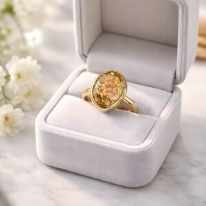 Vintage 1960’s Sarah Coventry Faux Fire Opal Statement Ring